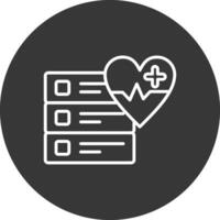 médico línea invertido icono diseño vector