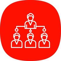 Company Structure Line Curve Icon Design vector