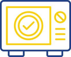 Microwave Line Two Colour Icon Design vector