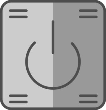 Power Button Line Filled Greyscale Icon Design vector