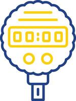 Pressure Gauge Line Two Colour Icon Design vector