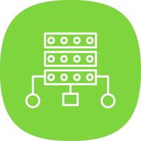 Data Structure Line Curve Icon Design vector
