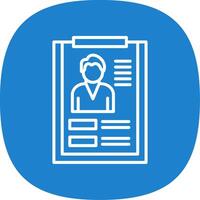 User Profile Line Curve Icon Design vector