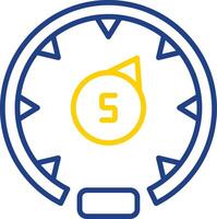 Gauge Line Two Colour Icon Design vector