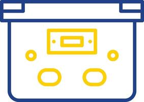 Box Line Two Colour Icon Design vector