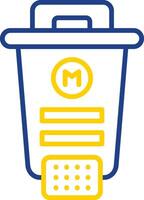 Ink Line Two Colour Icon Design vector