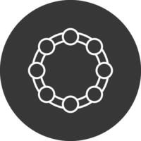 Tambourine Line Inverted Icon Design vector