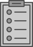 Clipboard Line Filled Greyscale Icon Design vector