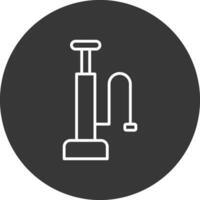 Air Pump Line Inverted Icon Design vector