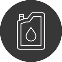 Oil Change Line Inverted Icon Design vector