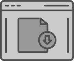 Web Browser Line Filled Greyscale Icon Design vector