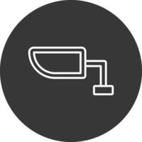 Side Mirror Line Inverted Icon Design vector