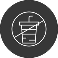 No Drink Line Inverted Icon Design vector