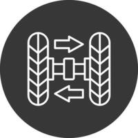 Wheel Alignment Line Inverted Icon Design vector