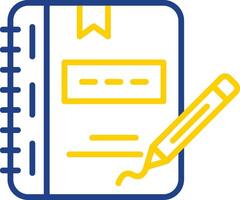 Notebook Line Two Colour Icon Design vector