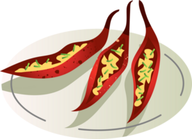 fylld chili peppar asiatisk mat png