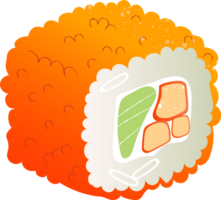 Masago maki rollen Aziatisch voedsel png