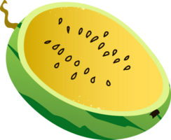 Stück Beere Wassermelone Gelb organisch png