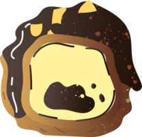 creme bolo com chocolate sobremesa png