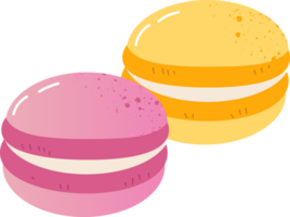 Macarons dessert for sweet breakfast png