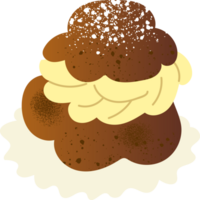 choux une la crème dessert png