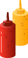 ketchup et moutarde dans bouteilles png