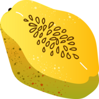 peça amarelo mamão fresco fruta png