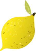 Whole lemon fresh organic fruit png