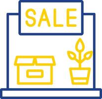 Garage Sale Line Two Colour Icon Design vector