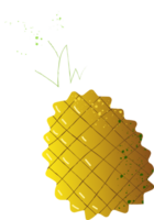 Whole pineapple fresh organic fruit png