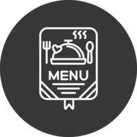 Menu Line Inverted Icon Design vector