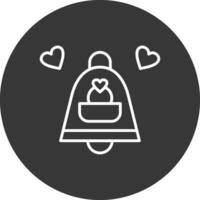 Wedding Bells Line Inverted Icon Design vector