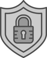 Encrypted Encrypted Line Filled Greyscale Icon Design vector