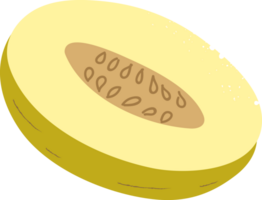 Piece yellow melon fresh fruit png