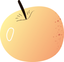 Whole white apple fresh fruit png