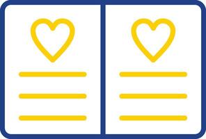 Scrapbook Line Two Colour Icon Design vector