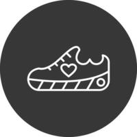 Zapatos línea invertido icono diseño vector