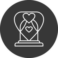 Wedding Arch Line Inverted Icon Design vector