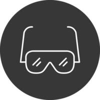 leyendo lentes línea invertido icono diseño vector