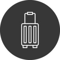 Suitcase Line Inverted Icon Design vector