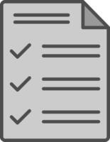 Customs Declaration Line Filled Greyscale Icon Design vector