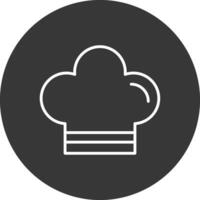 Chef Hat Line Inverted Icon Design vector