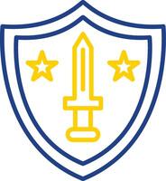 Shield Line Two Colour Icon Design vector