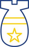 Bomb Line Two Colour Icon Design vector