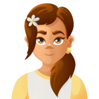 Girl icon or avatar for the social network png