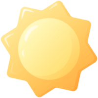 Sun symbolizes onset of morning and daytime or warm summer weather and approach of sunny days png