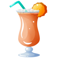 klassisk pina colada cocktail i glas png