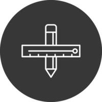 Pencil Line Inverted Icon Design vector