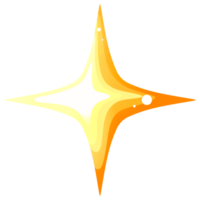 Yellow star in open cosmos png