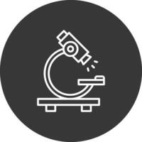 Microscope Line Inverted Icon Design vector